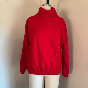 Vintage Vibrant Red Turtleneck Sweater